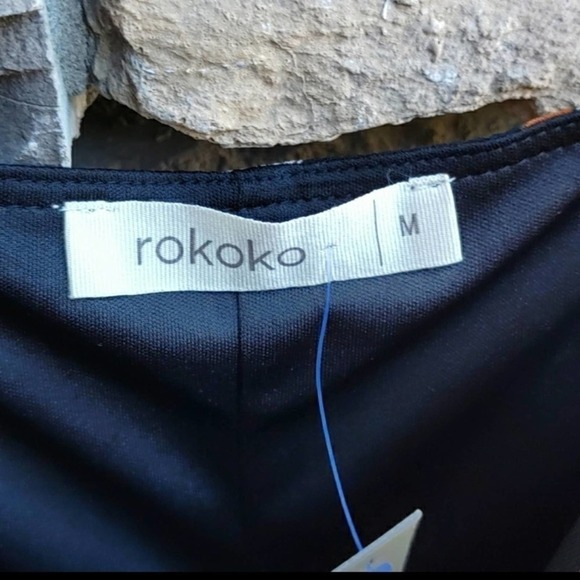 Rokoko Floral Romper Multicolor Adjustable Spaghetti Straps Medium - Picture 5 of 11